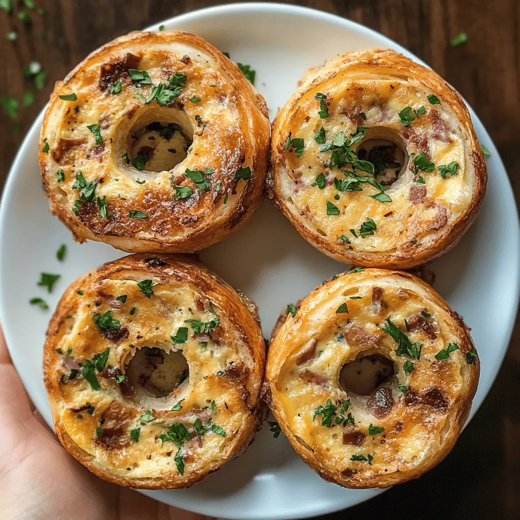 Start your mornings right with these delicious quiche stuffed bagels! Packed with creamy eggs, cheese, and your favorite veggies, this easy breakfast twist is perfect for busy days. These bagels not only taste amazing but are also a fun way to enjoy traditional quiche. Save this recipe for a yummy breakfast or brunch that'll impress family and friends!