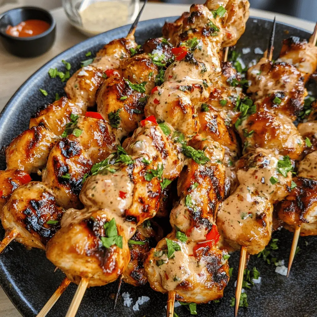 Make dinnertime exciting with these Grilled Bang Bang Chicken Skewers! Featuring juicy chicken coated in a bold, spicy sauce, these skewers are perfect for your next barbecue or family gathering. Easy to prepare and bursting with flavor, they’re sure to impress. Save this recipe to elevate your grilling game tonight!
