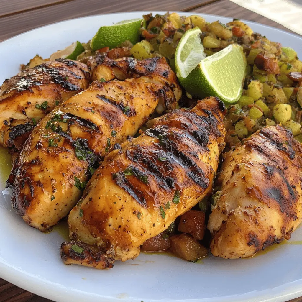 Fire up your grill and get ready to enjoy this flavorful Key West Grilled Chicken! Juicy chicken marinated in a zesty citrus and herb blend offers a tropical twist perfect for summer cookouts. Ideal for family dinners or backyard parties, this dish is bound to impress. Save this tasty recipe and bring a taste of the Florida Keys to your table!