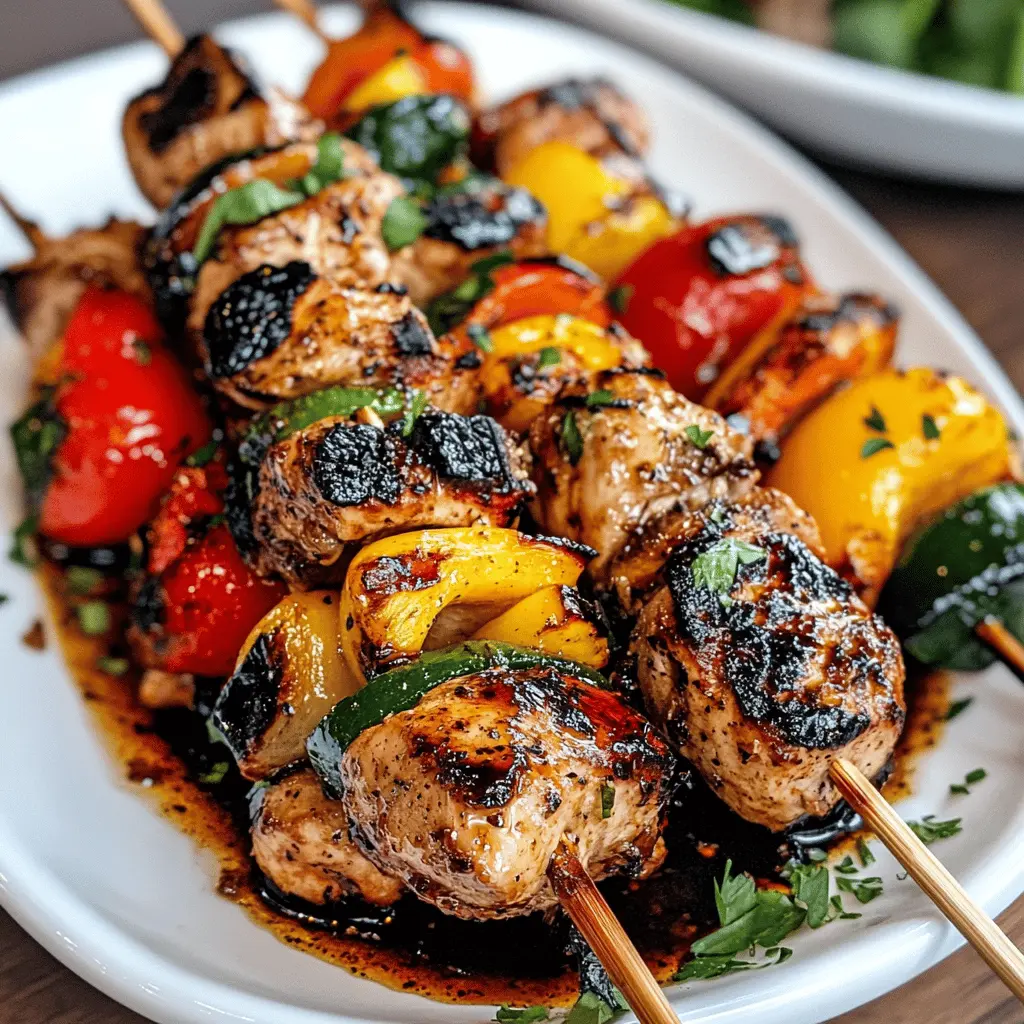 Fire up the grill with these delicious Balsamic Chicken Vegetable Kabobs! Packed with tender marinated chicken, colorful bell peppers, juicy cherry tomatoes, and zucchini, each bite bursts with flavor. Perfect for summer barbecues or quick weeknight dinners. Save this easy recipe for a tasty meal that everyone will love!