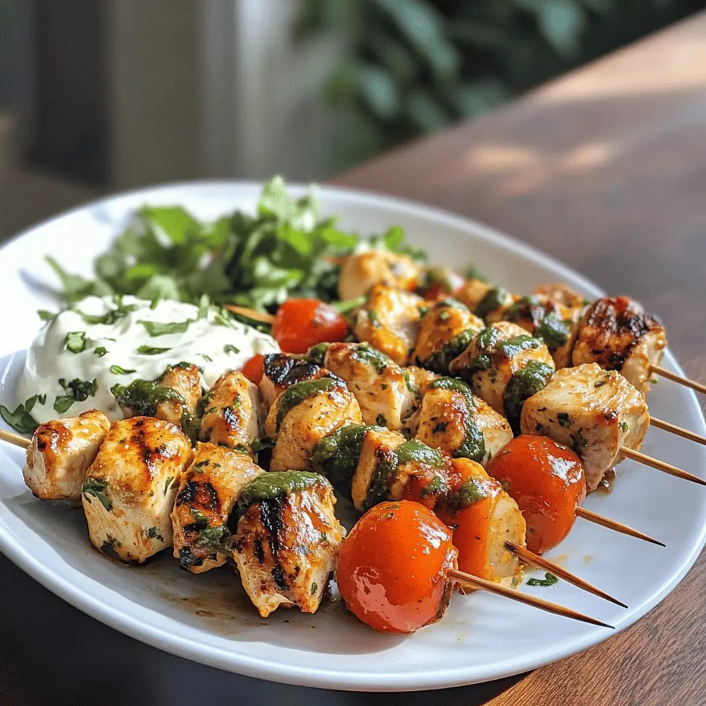 Juicy BBQ Chicken Kabobs are a perfect addition to your summer cookouts! Made with tender chicken pieces marinated in a flavorful BBQ sauce, these kabobs are loaded with vibrant bell peppers and onions for a colorful dish. Easy to prepare and ideal for family gatherings or weeknight dinners. Save this recipe now to impress your guests and enjoy a tasty meal any time!