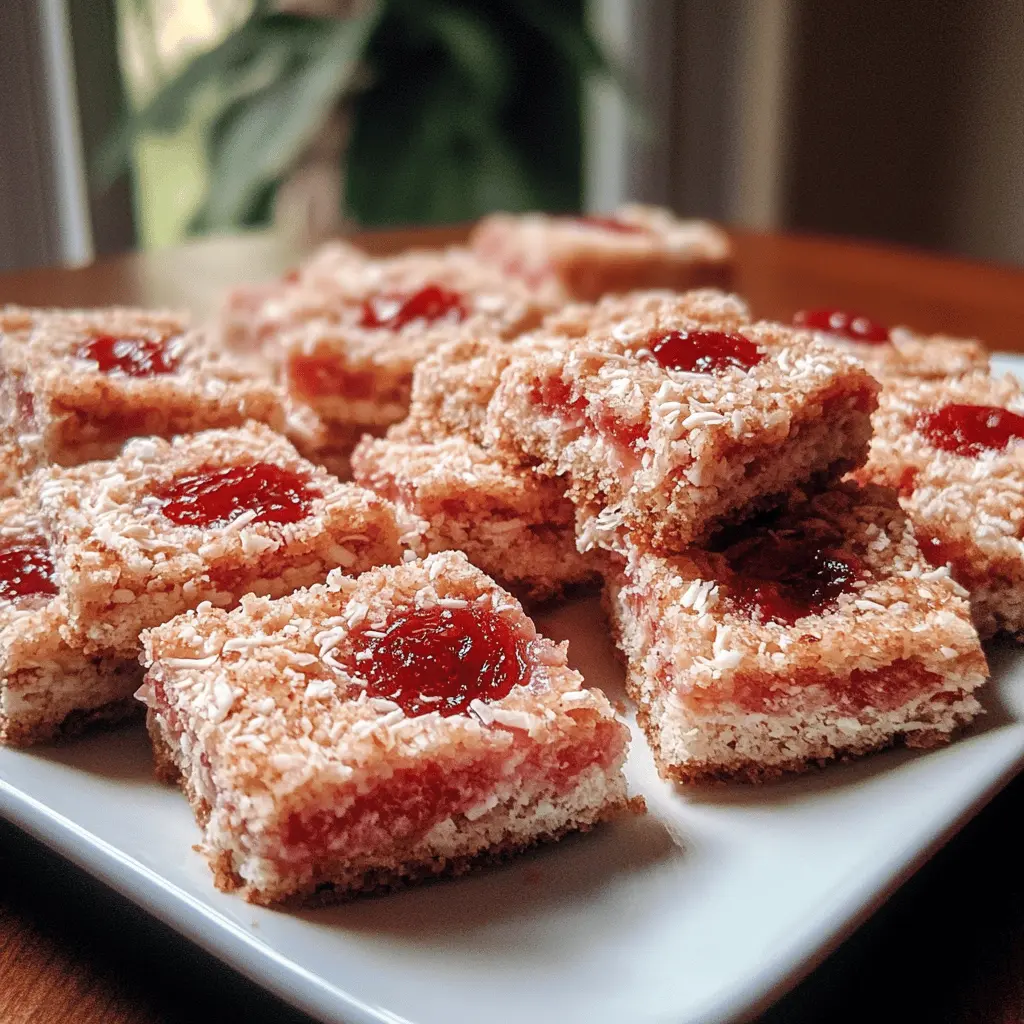 Treat yourself to these delightful Cherry Coconut Bars! Bursting with sweet cherries and creamy coconut, these bars are perfect for any occasion. Easy to make and packed with flavor, they're an ideal treat for picnics, parties, or just a cozy night in. Save this recipe to try it later and impress your friends and family!