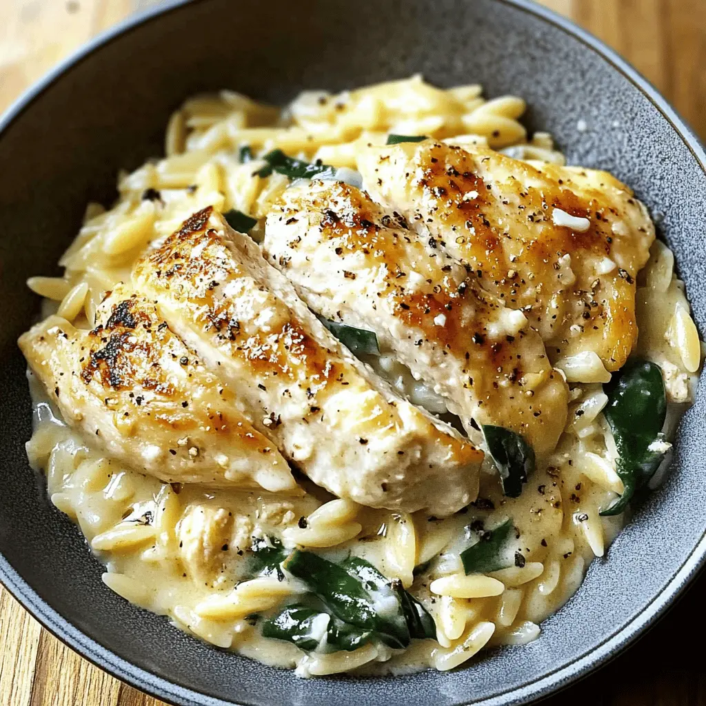 Creamy Parmesan Chicken and Orzo One-Pot Dinner