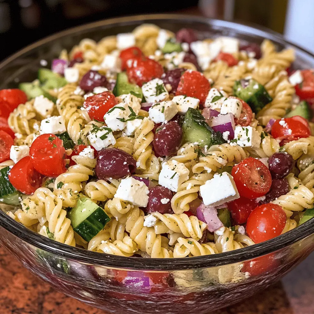Get ready for a fresh twist on dinner with this Easy Greek Pasta Salad! Bursting with vibrant flavors from tomatoes, cucumbers, and olives, this dish is perfect for potlucks or a quick weeknight meal. Made with simple ingredients and a zesty dressing, it’s as nutritious as it is delicious. Save this recipe for your next gathering or a sunny day picnic!