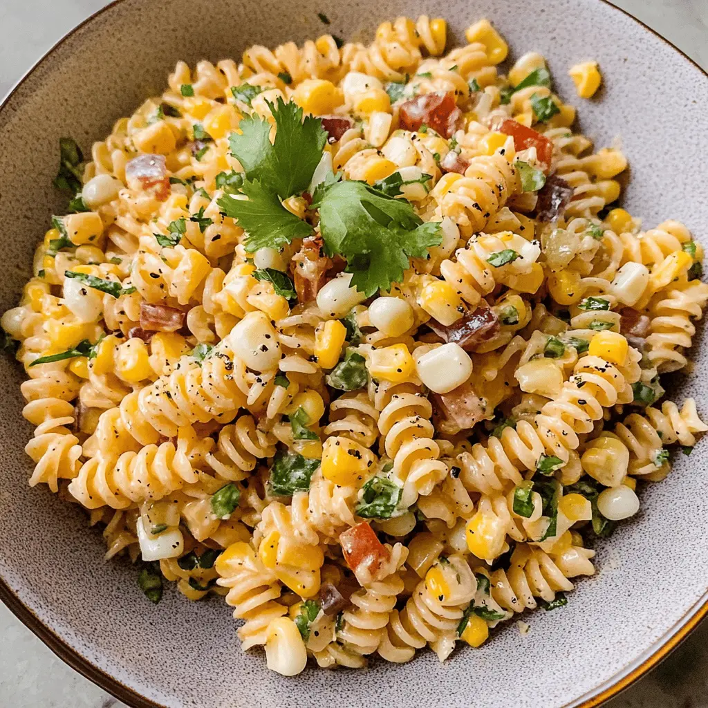 Craving a fresh and flavorful dish? This Easy Mexican Street Corn Pasta Salad combines the sweetness of corn with zesty lime and savory spices, making it a perfect side for any gathering. With just a handful of ingredients, you'll whip up a bright and colorful salad that everyone will love. Save this recipe for a summer cookout or a quick weeknight dinner!