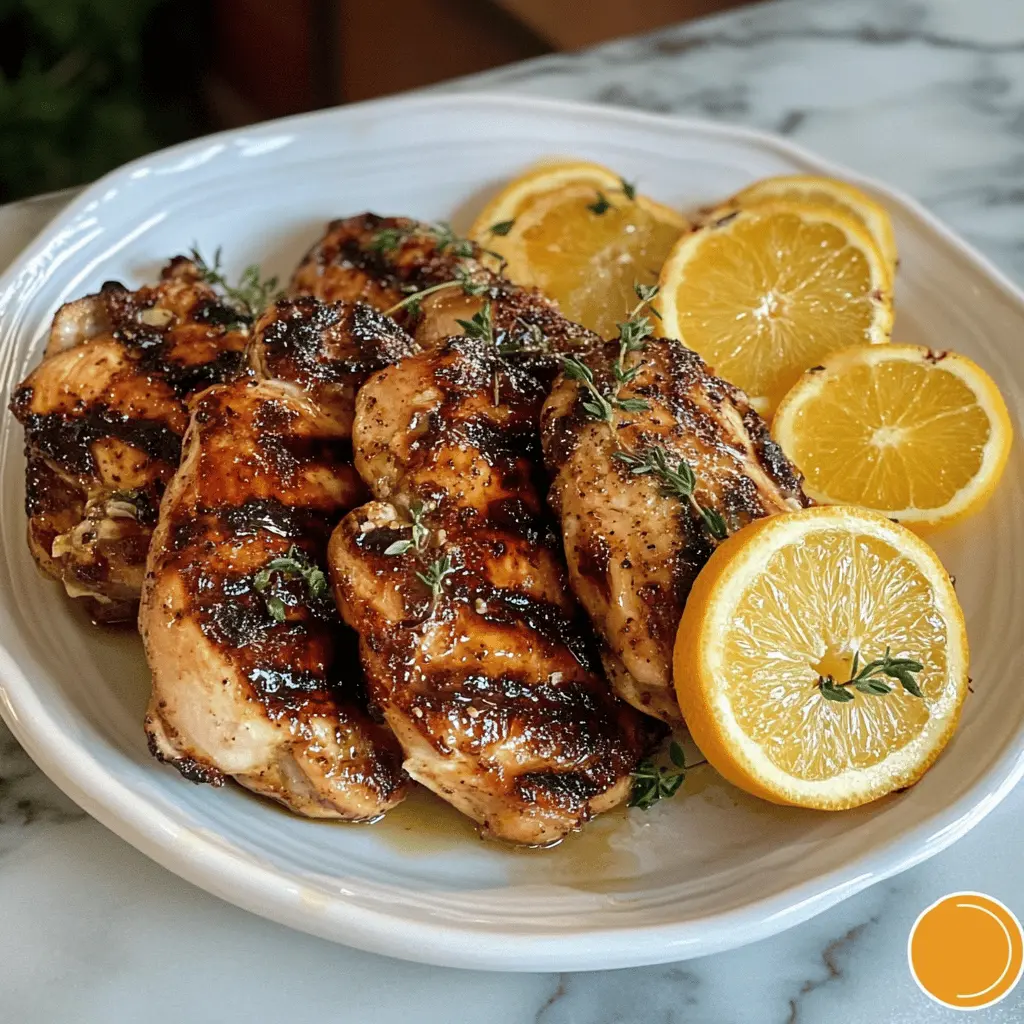 This Grilled Citrus Chicken with Glaze is a vibrant and flavorful dish that is perfect for summer cookouts! Featuring zesty oranges and tangy lemons, this recipe packs a punch with its juicy chicken and irresistible glaze. It's simple to make and will impress your guests at any backyard gathering. Save this recipe for your next BBQ or family dinner!