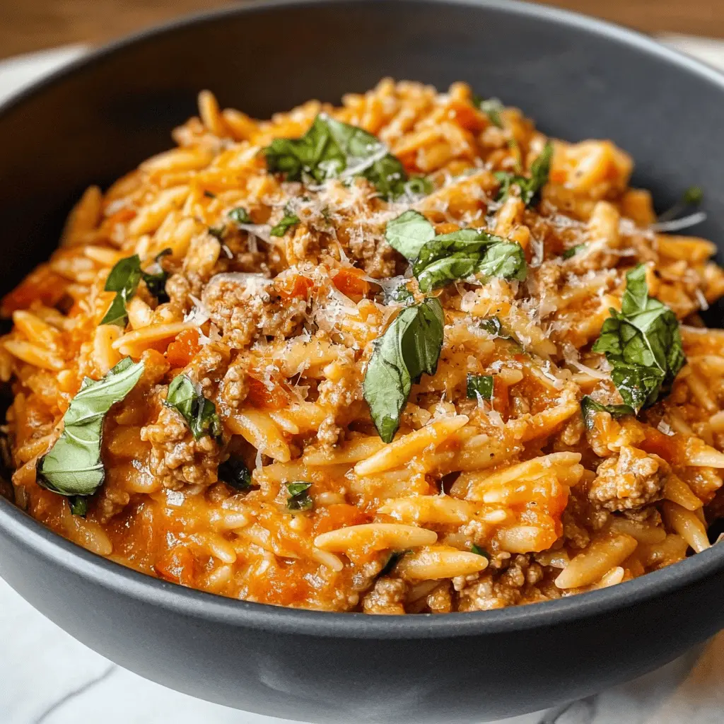 Say goodbye to boring weeknight dinners! This Ground Beef Orzo with Tomato Cream Sauce is a meal the whole family will love. With rich flavors and creamy goodness, it's ready in under 30 minutes. Perfect for a cozy dinner or meal prep. Save this recipe for a delicious meal anytime you crave comfort food!