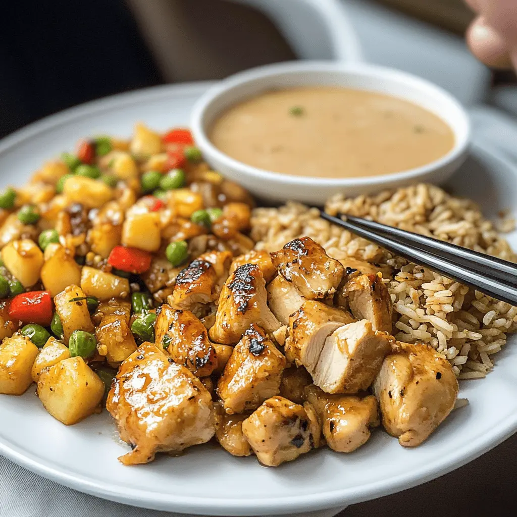 Get ready for a delicious homemade dinner with this Hibachi Chicken recipe! Packed with tender chicken, colorful vegetables, and flavorful fried rice, this dish brings the taste of your favorite Japanese steakhouse right to your kitchen. Perfect for family gatherings or a cozy night in, don’t forget to save this recipe for your next mealtime adventure!