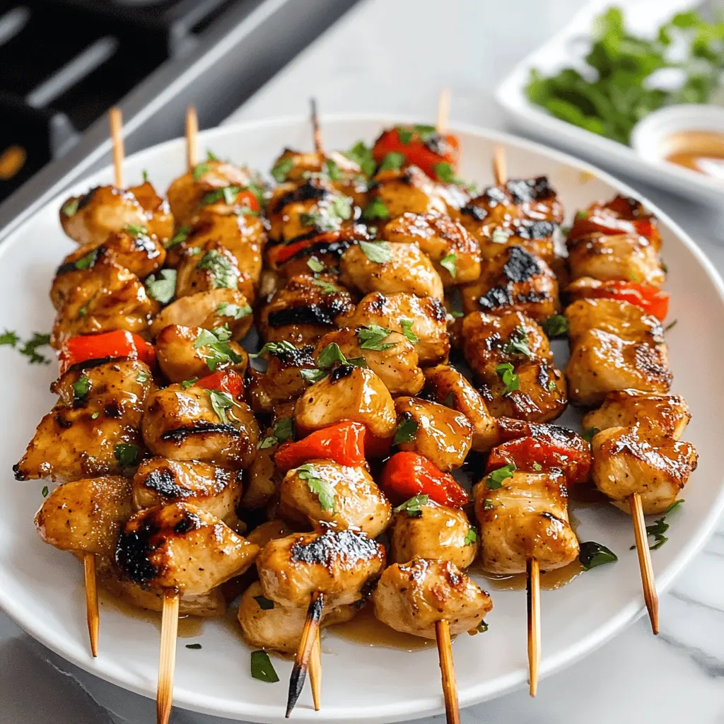 Easy Honey Garlic Chicken Skewers Recipe