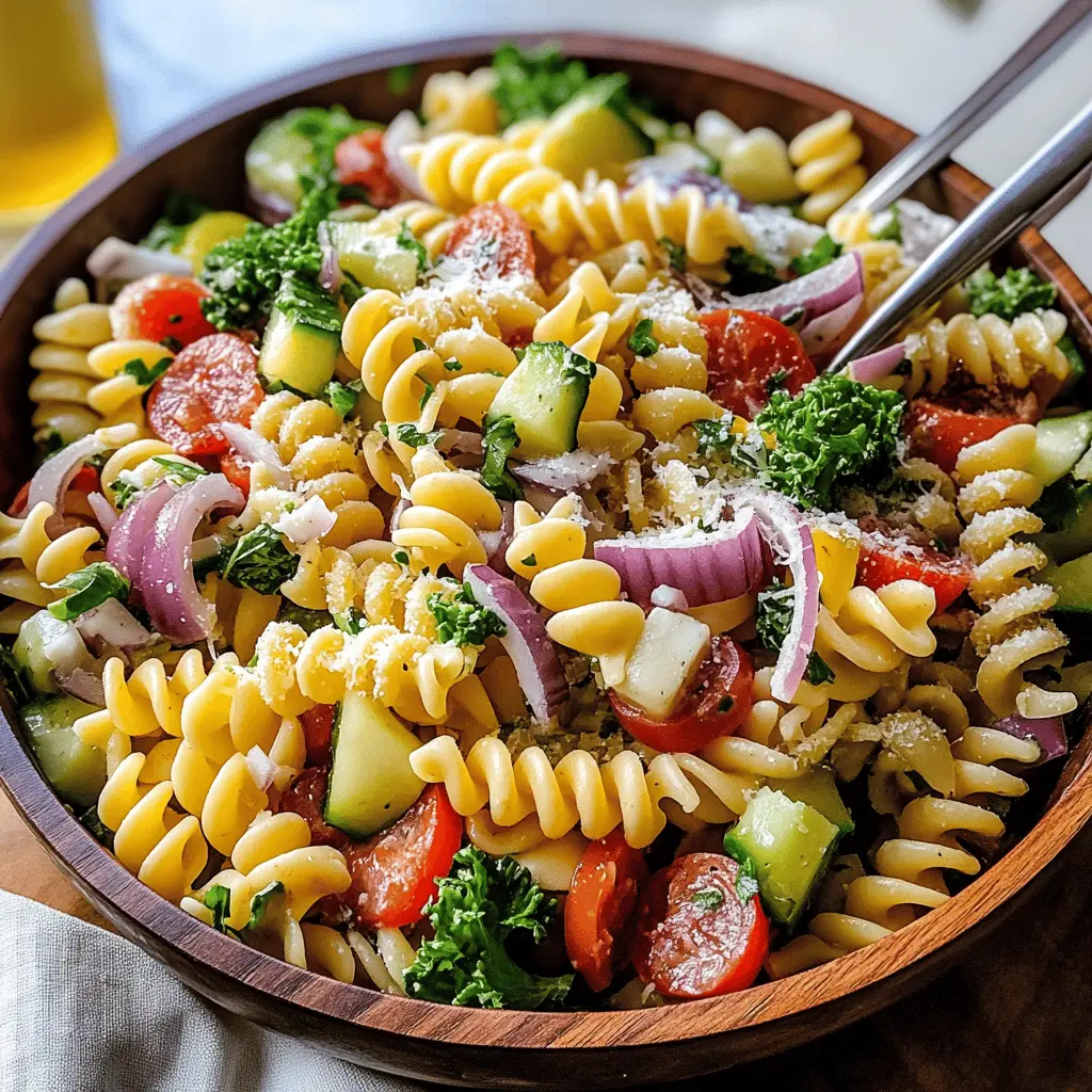 Bright, fresh, and full of flavor, this Italian Pasta Salad is the perfect dish for picnics, potlucks, or a quick weeknight meal. With colorful veggies, zesty Italian dressing, and al dente pasta, each bite is a burst of taste. Save this recipe for your next gathering and impress your guests with this delightful dish!