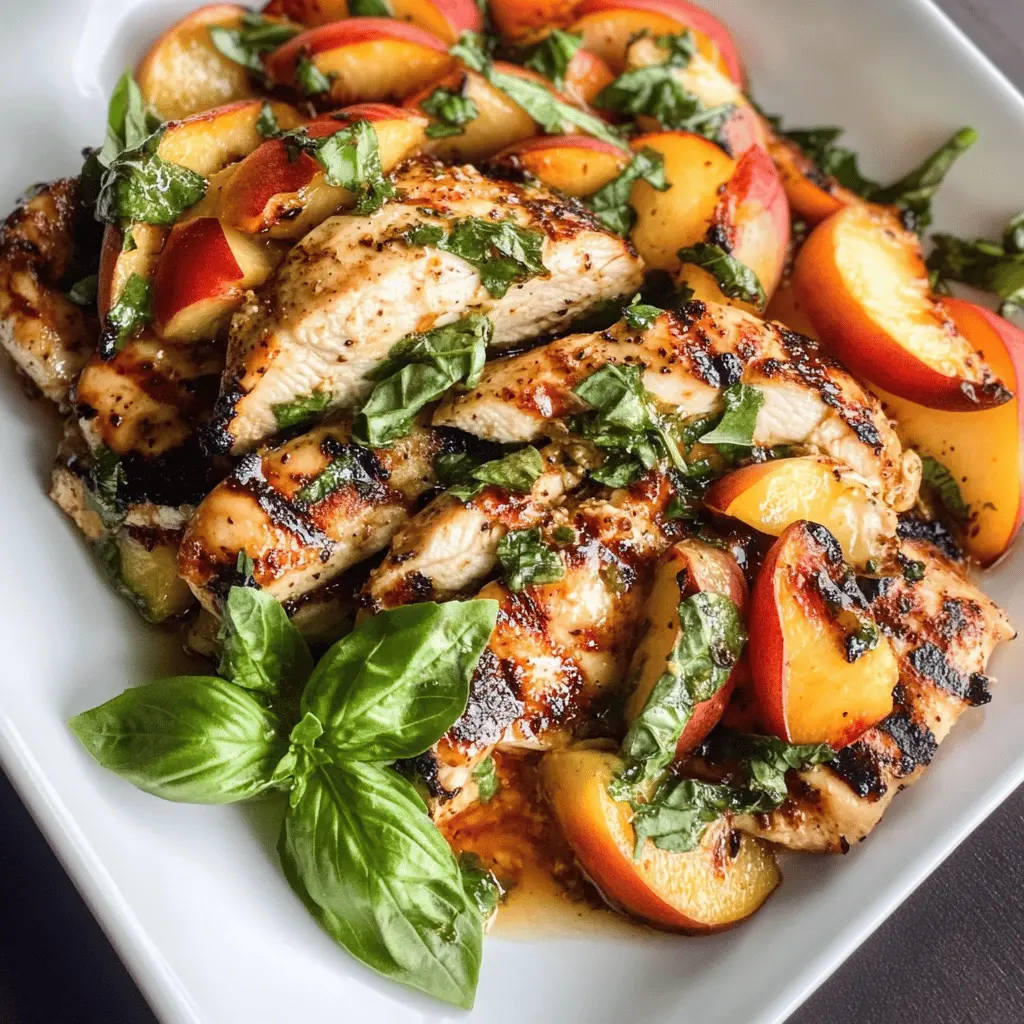 Looking for a delightful twist on a classic dish? This Peach Caprese Grilled Chicken features juicy grilled chicken topped with fresh peaches, creamy mozzarella, and vibrant basil. Perfect for summer cookouts or a light weeknight dinner, this dish is bursting with flavor. Save this recipe for the next time you want to impress your guests!