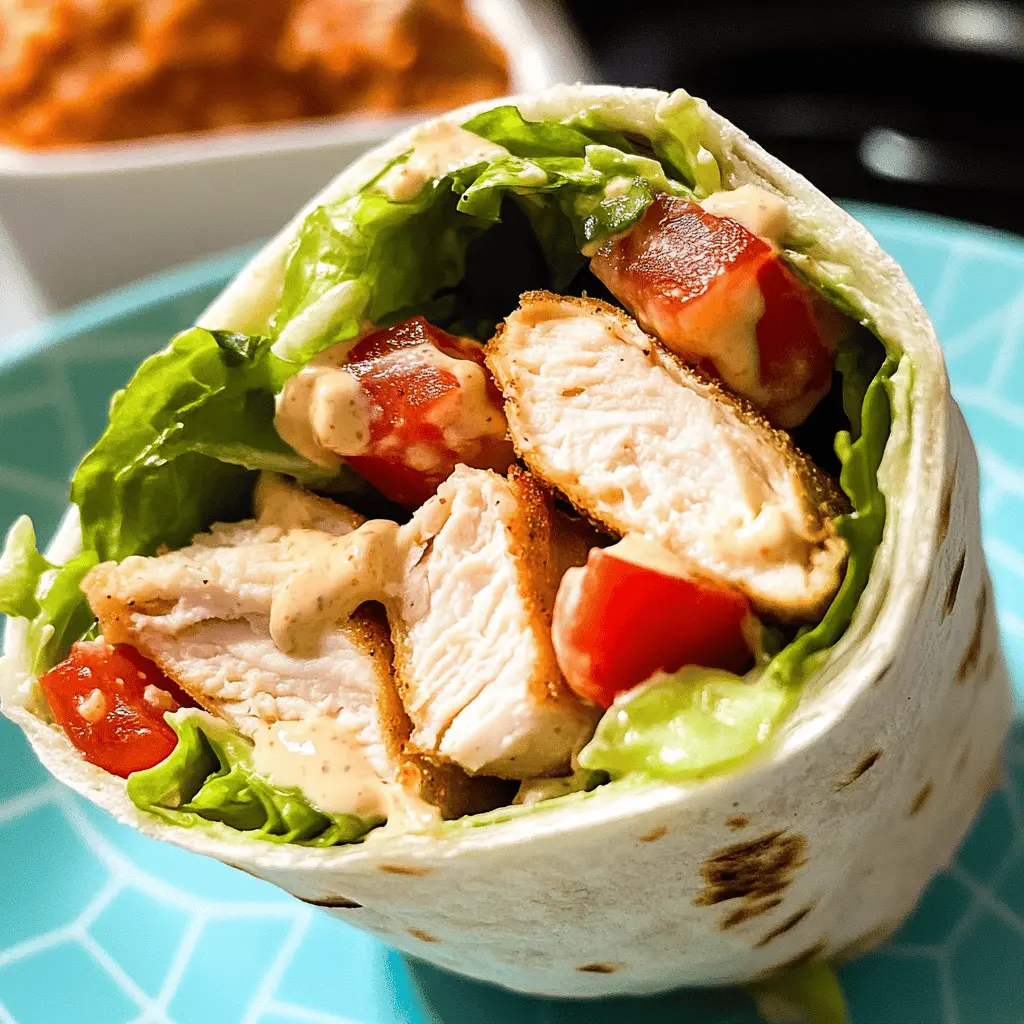 Looking for a zesty twist on a classic favorite? This Spicy Chicken Caesar Salad Wrap packs bold flavors with tender chicken, crisp romaine, and a kick of spice in every bite! Perfect for lunch or a light dinner, it's easy to make and oh-so-delicious. Save this recipe now for your next meal prep or casual gathering – your taste buds will thank you!