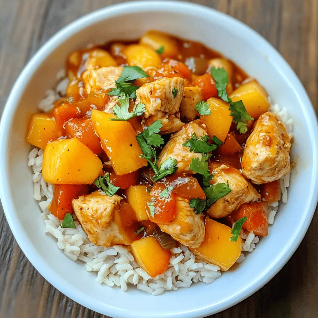 Healthy Peach Chicken Picante Recipe