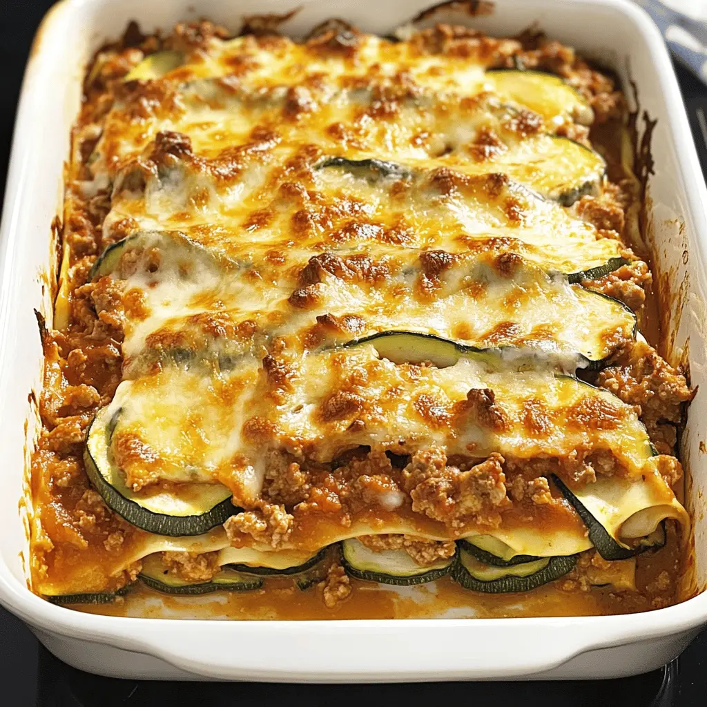 Healthy Zucchini Lasagna with Ground Turkey Recipe