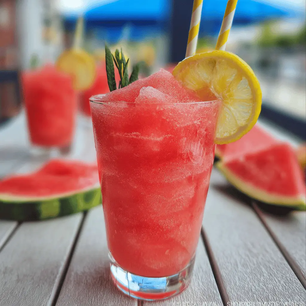 Refreshing Lemonade Watermelon Slushie Recipe