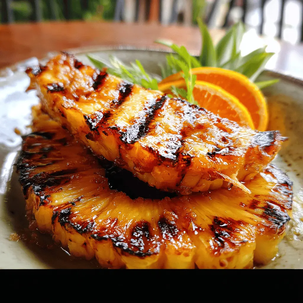 Easy Grilled Pineapple with Sweet Brown Sugar