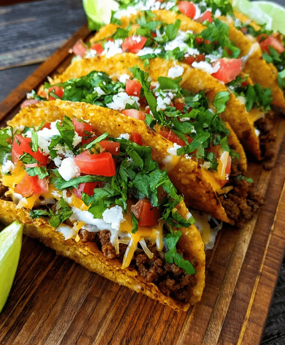 Easy Crispy Cheesy Ground Beef Tacos