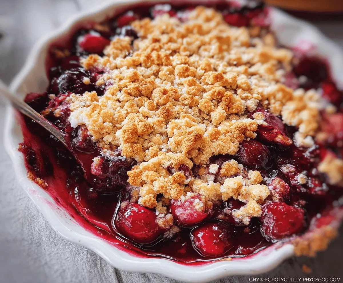 Easy Homemade Cherry Crumble Recipe