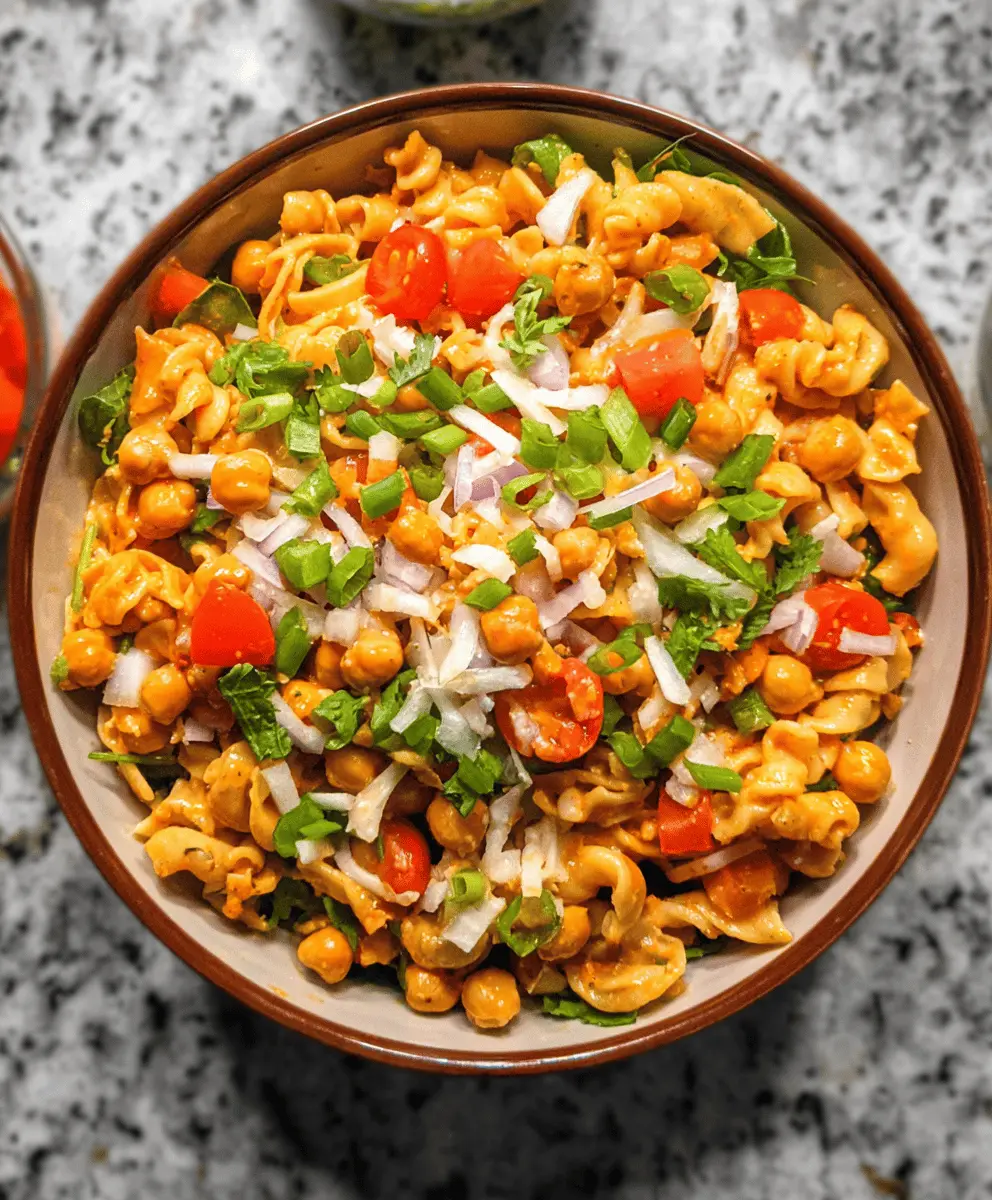 Easy Buffalo Chickpea Pasta Salad Recipe