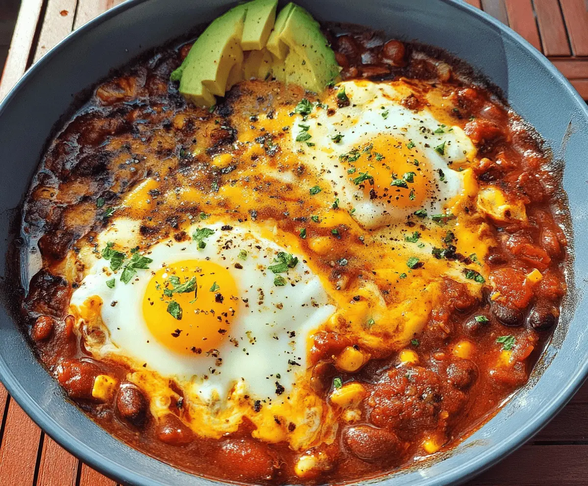 Easy Breakfast Chili with Eggs Recipe