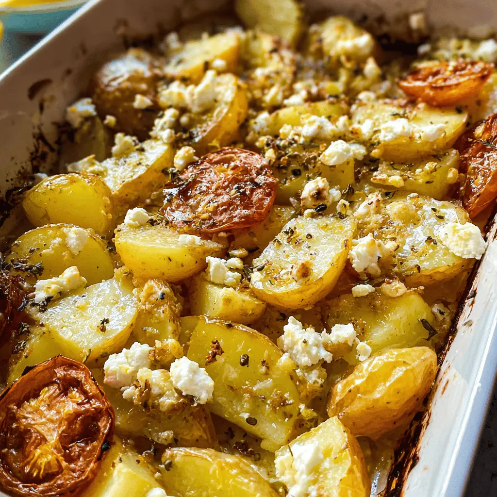 Easy Cheesy Baked Feta Potatoes Recipe
