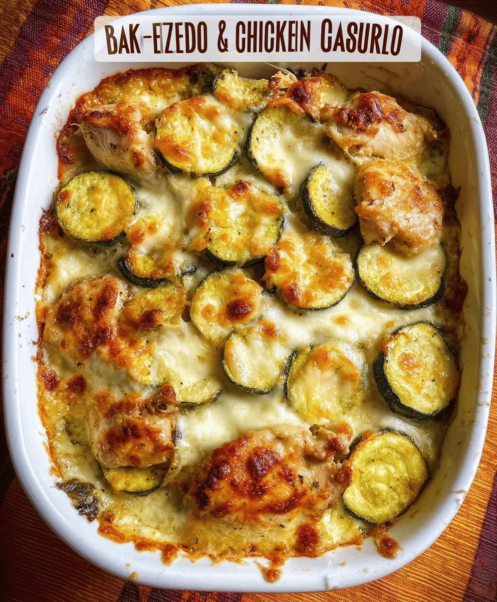 Easy Baked Chicken and Zucchini Casserole