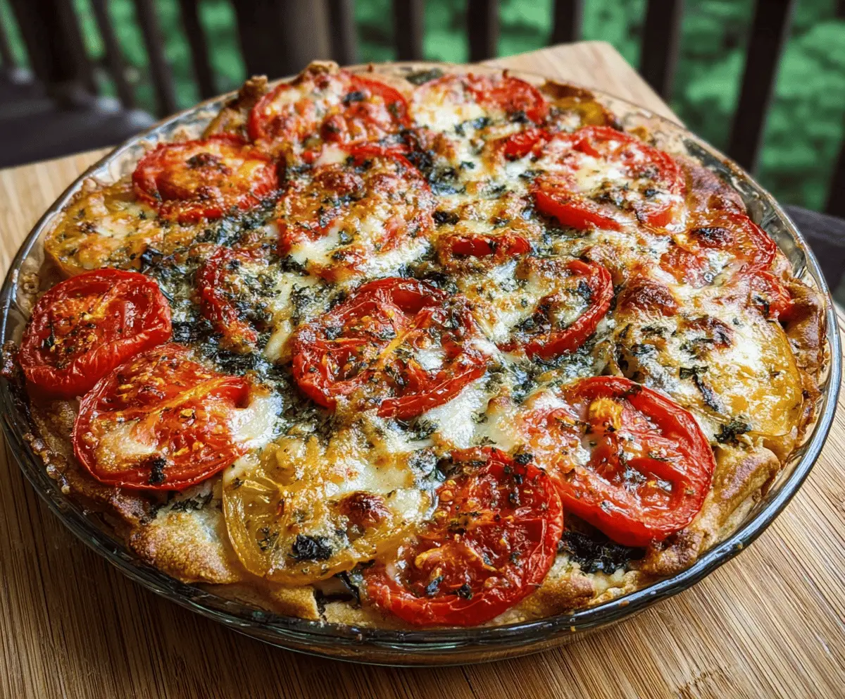 Easy Summer Tomato and Eggplant Pie Recipe