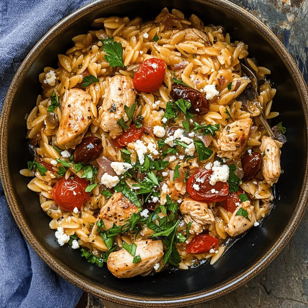 Easy Mediterranean Chicken Orzo Recipe