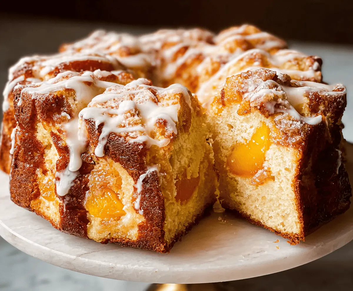 Easy Peach Cobbler Pound Cake Recipe