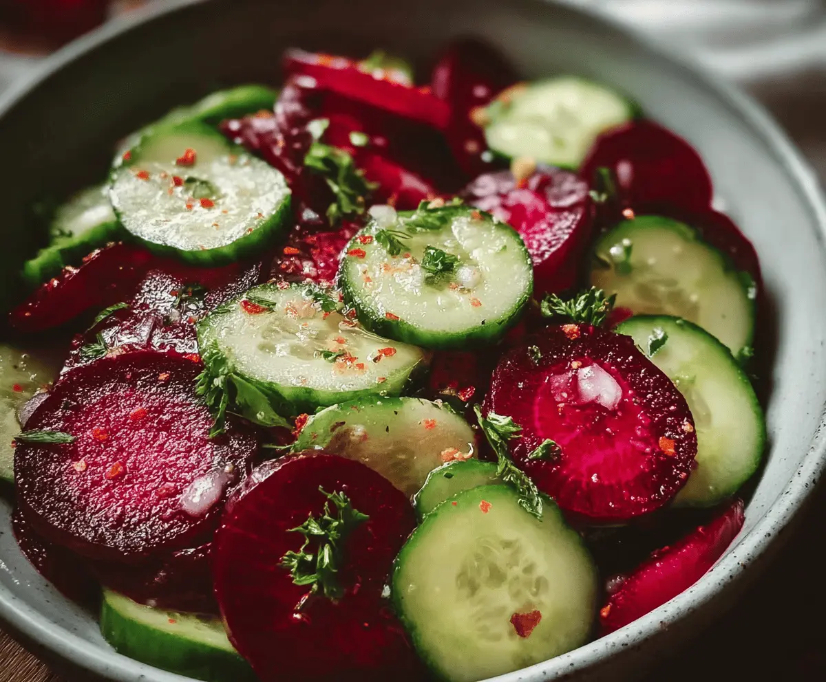 Fresh Cucumber and Beet Salad Recipe - Easy and Healthy