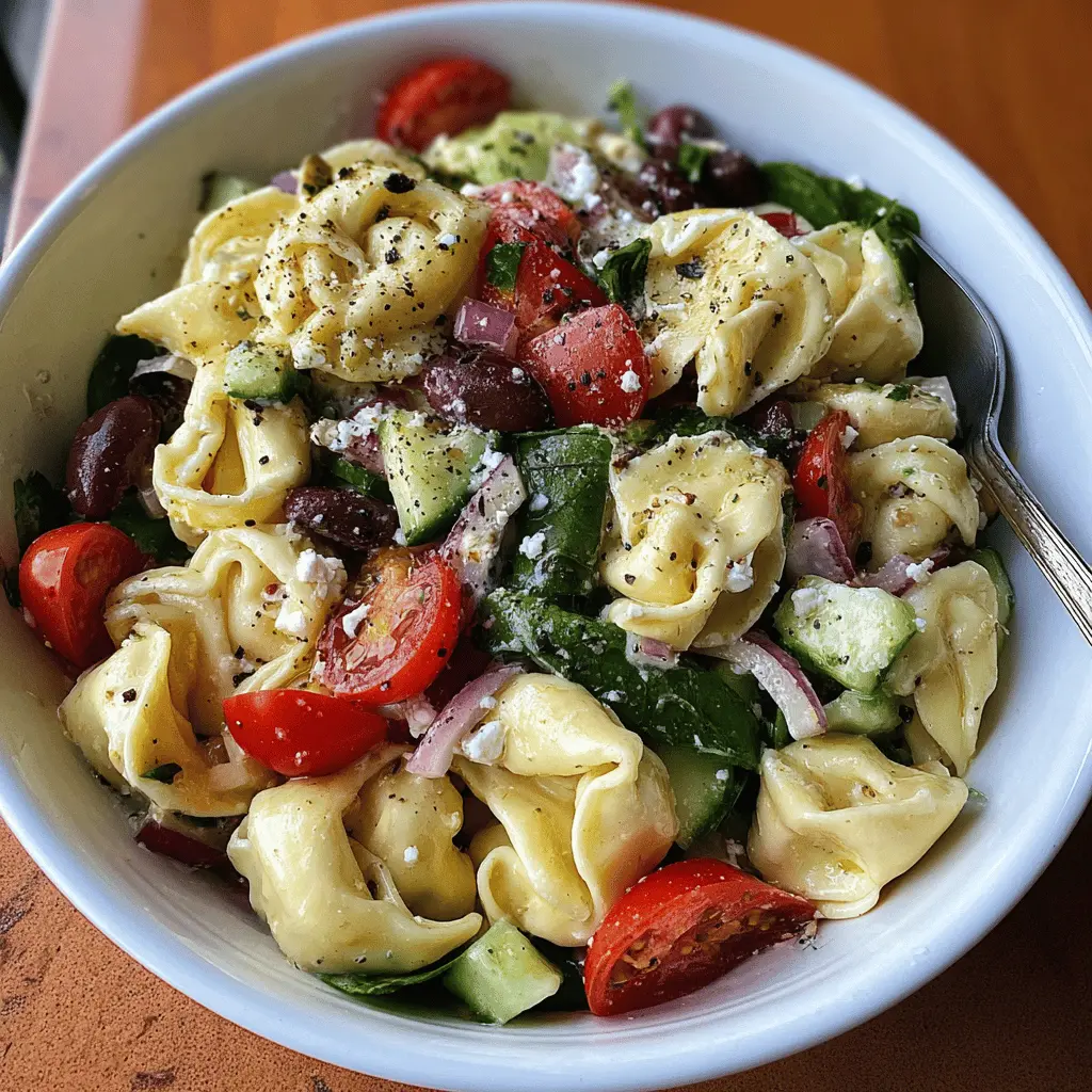 Easy Greek Tortellini Pasta Salad Recipe