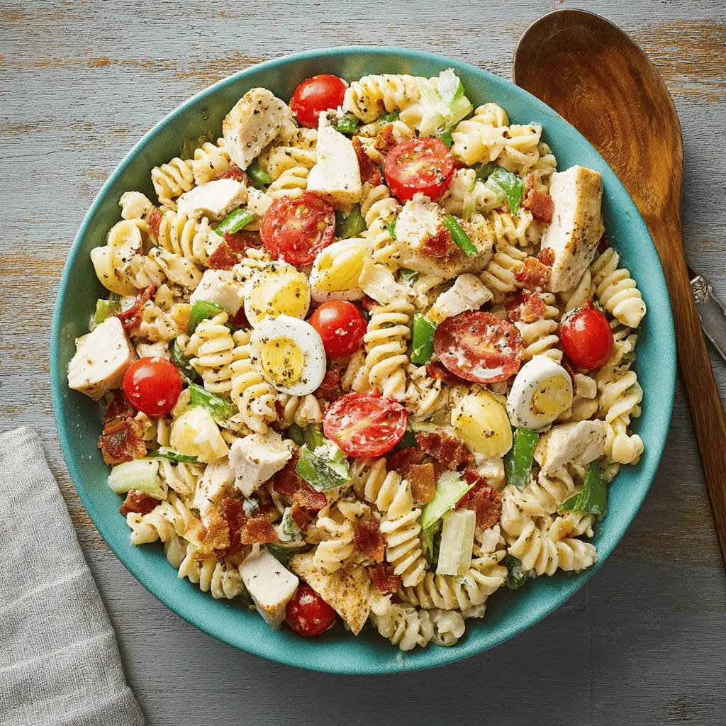 Easy Chicken Club Pasta Salad Recipe