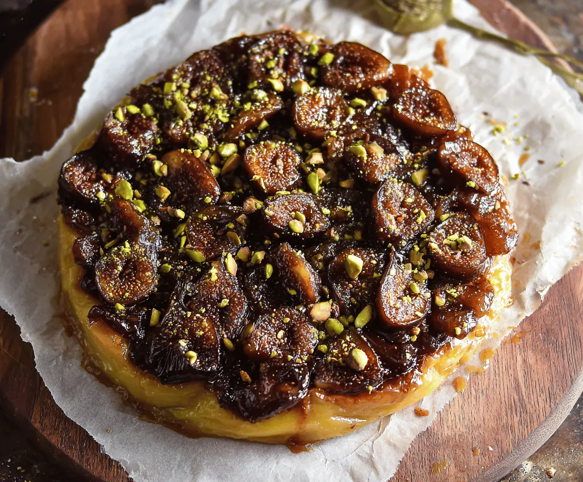 Easy Salted Honey Pistachio Fig Tarte Tatin