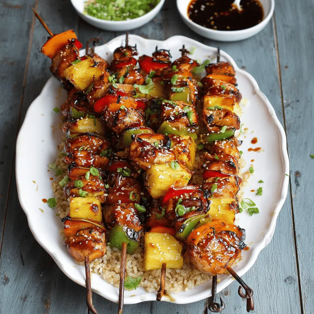 Easy Teriyaki Chicken Pineapple Kabobs