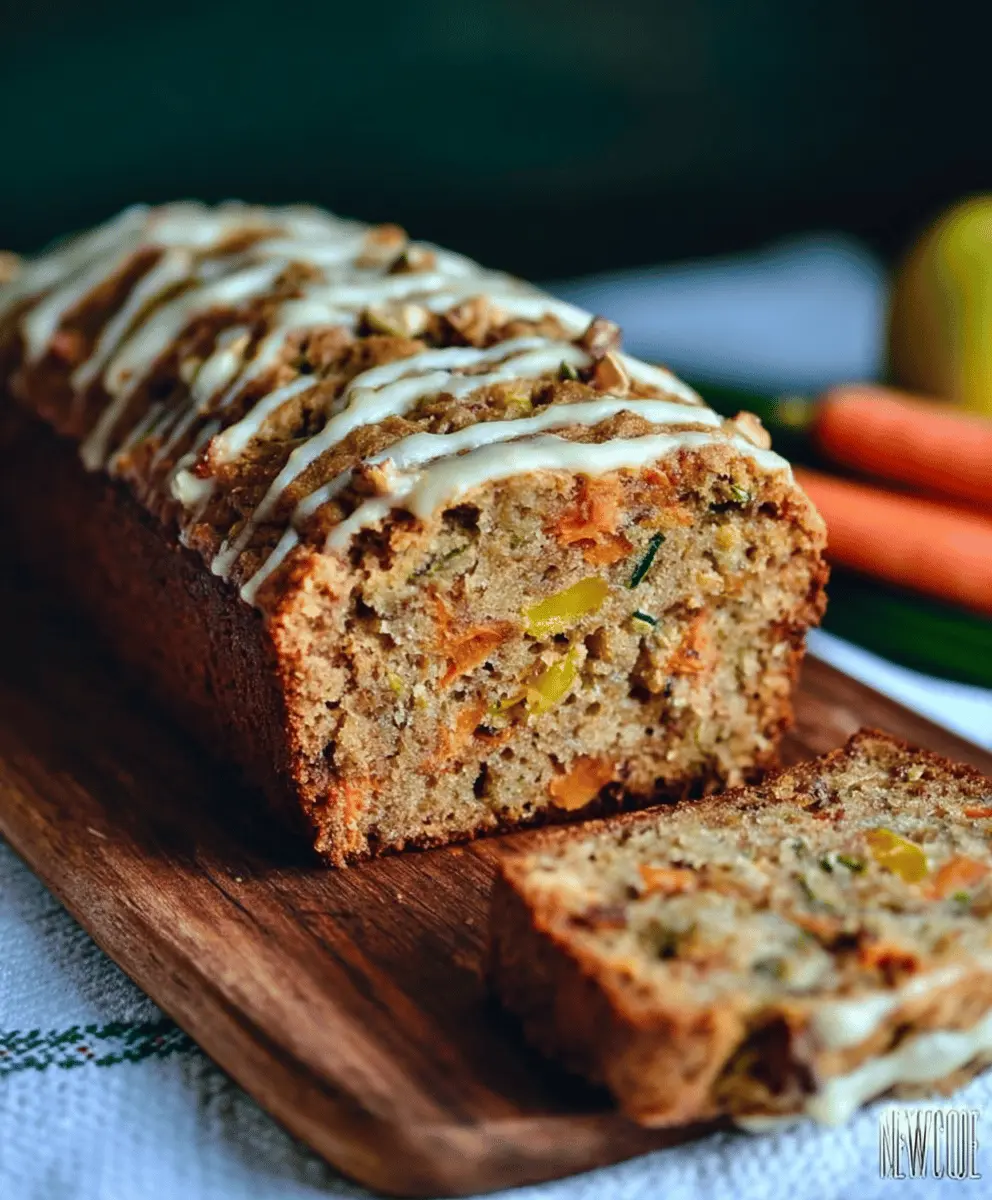 Easy Healthy Carrot Apple Zucchini Bread