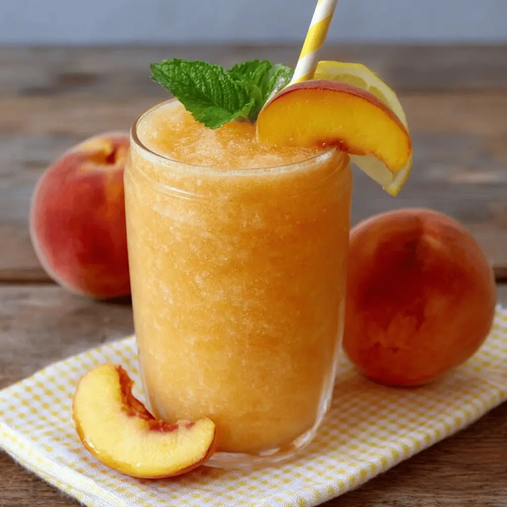 Easy Peach Lemonade Slush Recipe