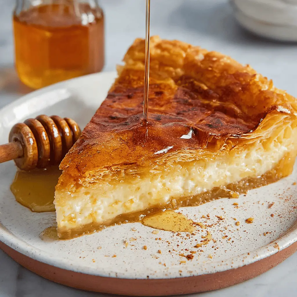 Easy Greek Honey Pie Recipe with Phyllo Crust