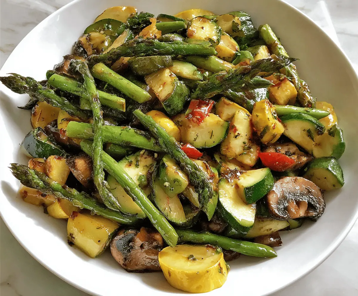 Easy Flavorful Asparagus with Zucchini and Squash