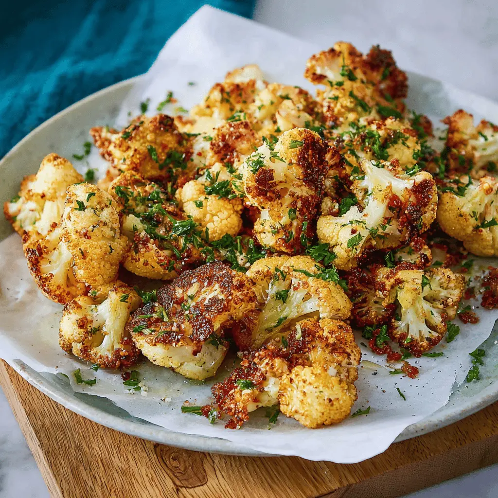 Garlic Butter Roasted Cauliflower Recipe