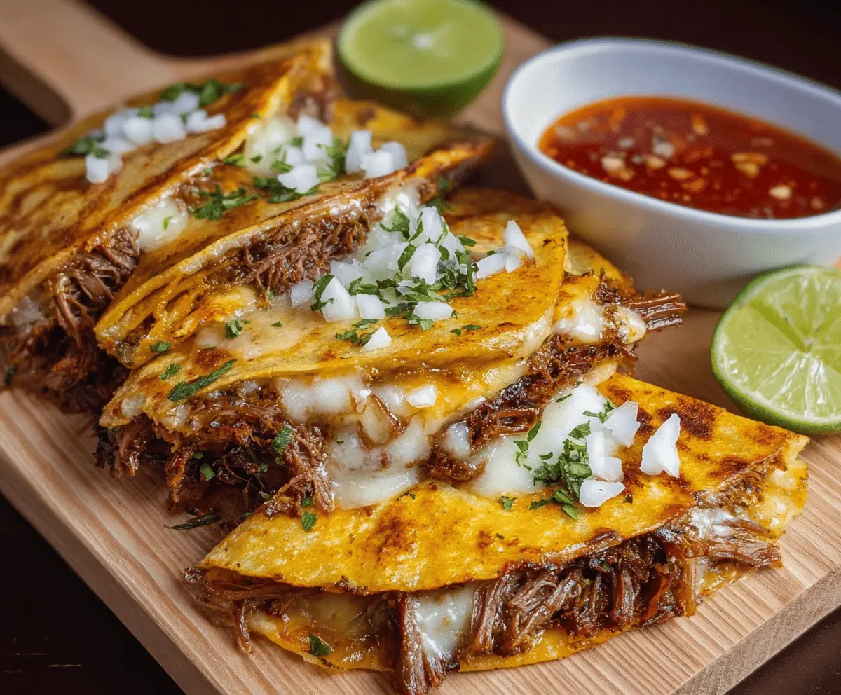 Easy Quesabirria Tacos Recipe with Cheese