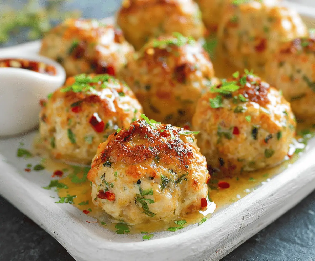 Easy Thai Baked Chicken Meatballs Recipe