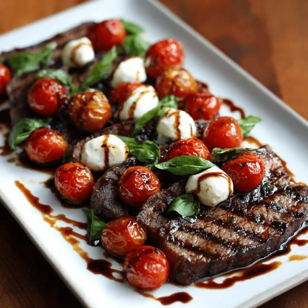 Balsamic Caprese Steak with Fresh Mozzarella