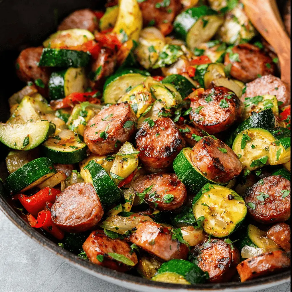 Easy 20-Minute Sausage and Zucchini Skillet