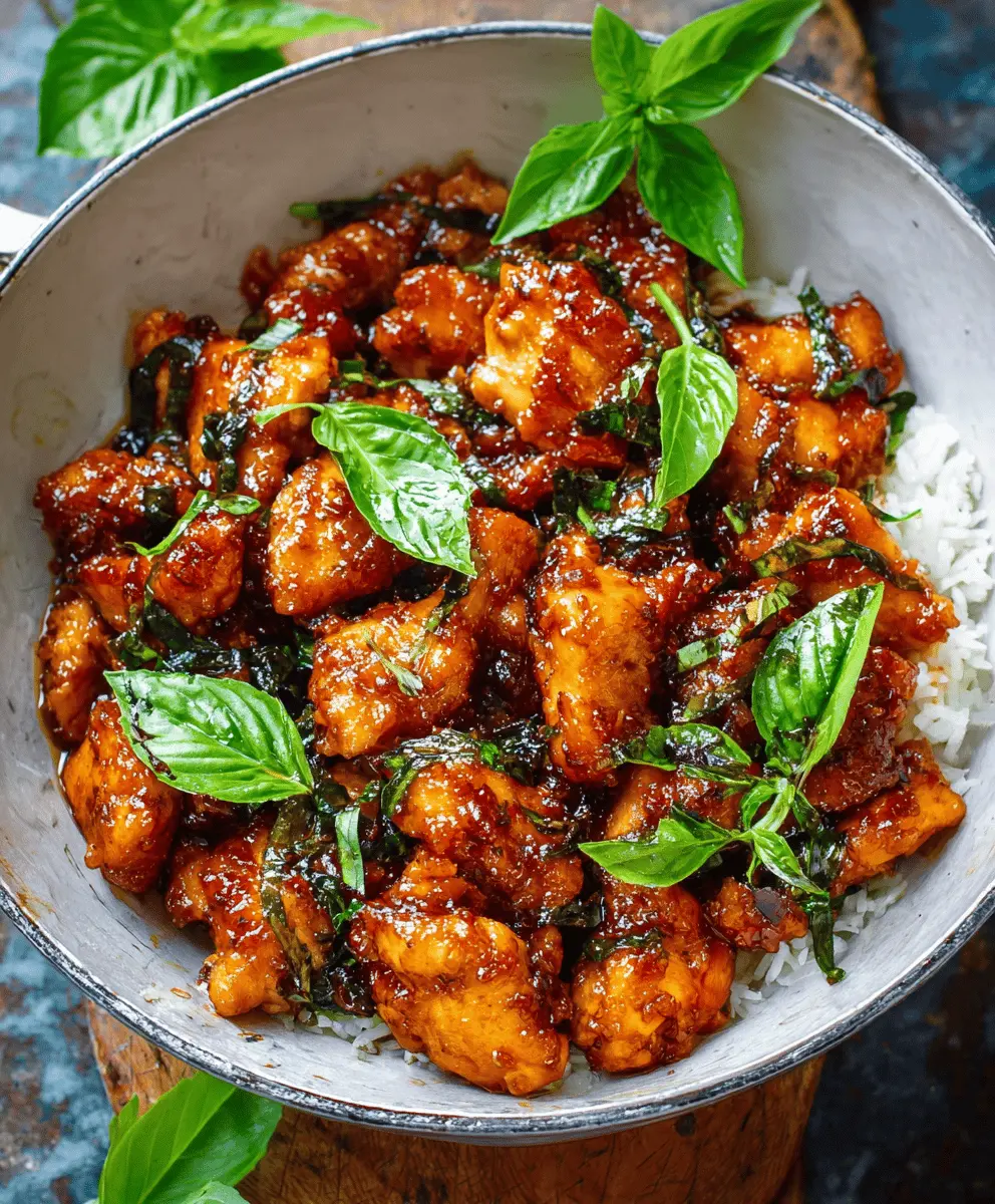 Sticky Basil Chicken Recipe Easy and Flavorful