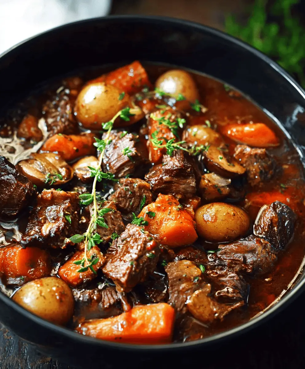 Easy Crock Pot Beef Bourguignon Recipe