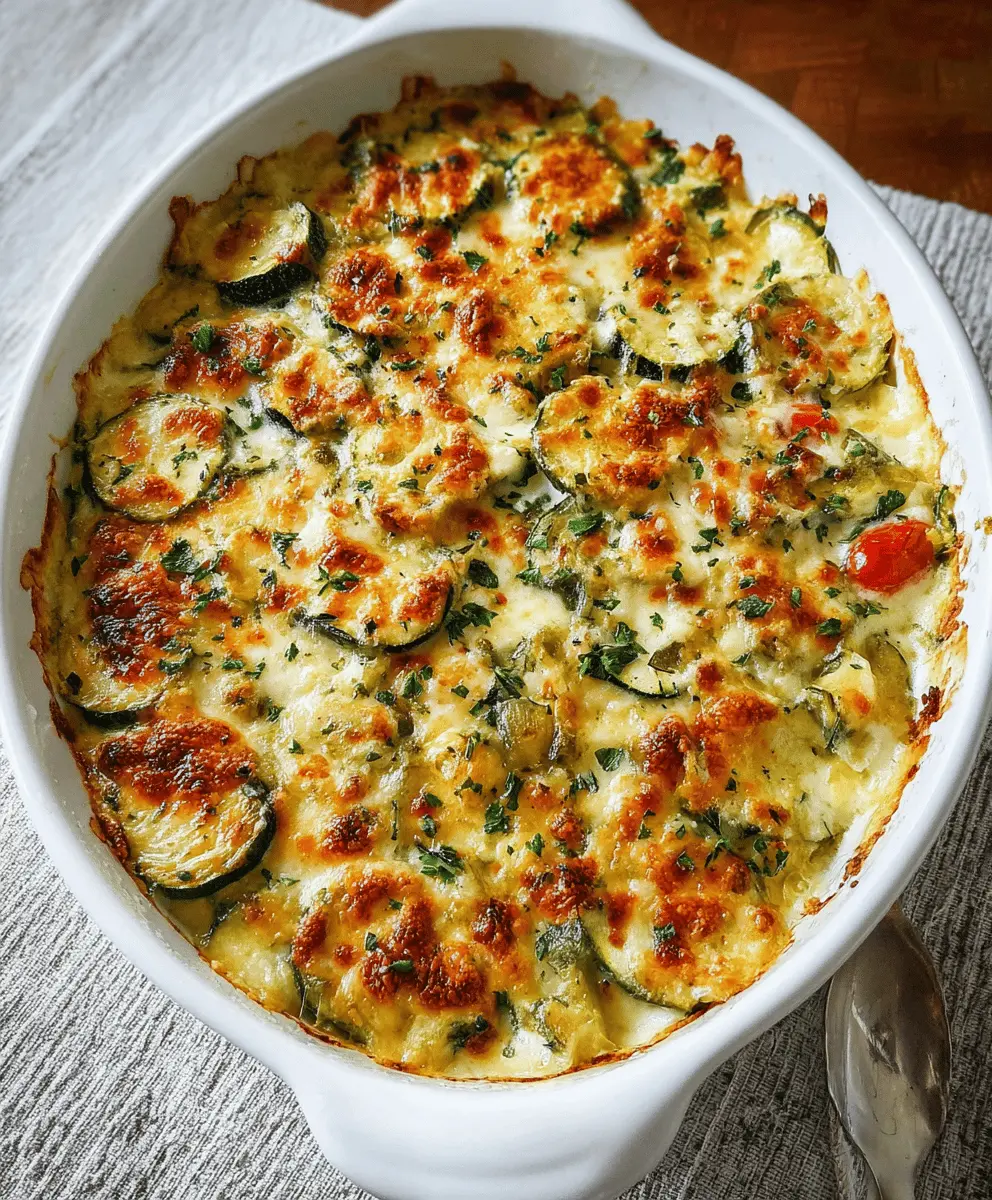 Easy Baked Zucchini and Cheese Casserole