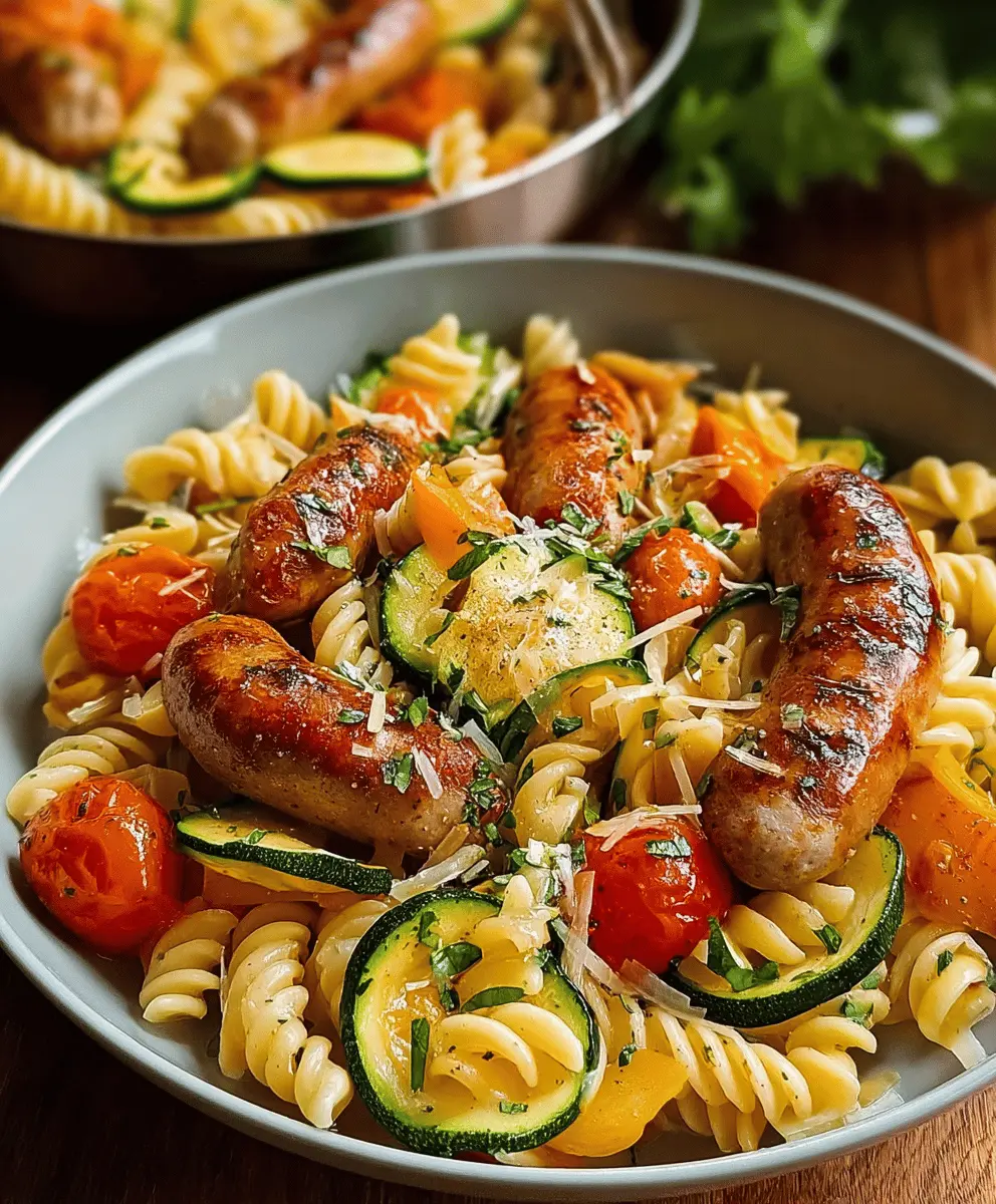 Easy Chicken Sausage Pasta with Zucchini