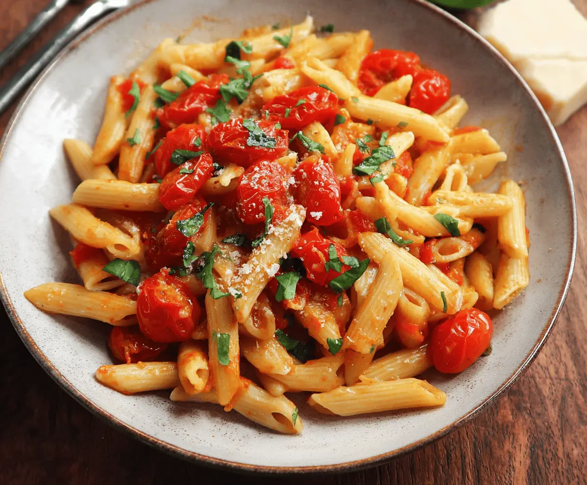 Easy Pasta with Sweet Blistered Cherry Tomato Sauce