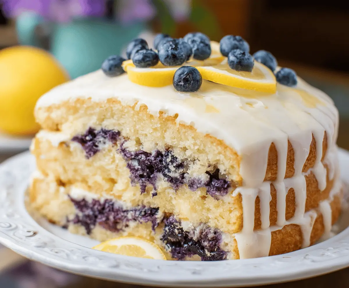 Moist Lemon Blueberry Cake Recipe