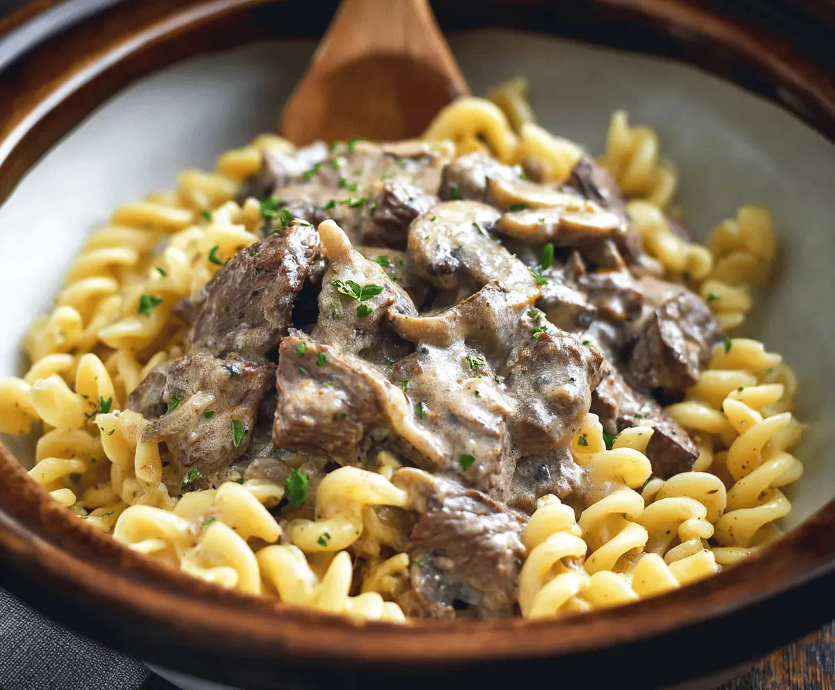 Easy Crock Pot Beef Stroganoff Recipe